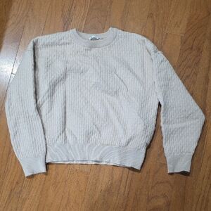 Zyia‎ Active  Youth Textured Cream Crewneck Sweater